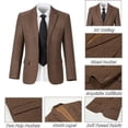 thumbnail image 2 of Mosedou Retro Kids Blazers Boys Suit Blazer Tweed Herringbone Suit Slim Fit Casual Tuxedos Two Button Jacket Blazer Sport Coat Prom Party Wedding Tuxedo, 2 of 5