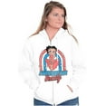 thumbnail image 4 of Betty Boop Cartoon American Beauty Zip Hoodie Sweatshirt Women Brisco Brands L, 4 of 5