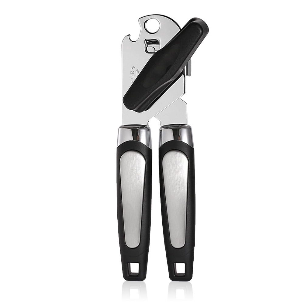 Stainless Steel 3-in-1 Can Opener - Multifunctional Kitchen Tool for Effortless Opening of Cans, Lids, and Bottles