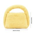 thumbnail image 2 of Bolsa de teléfono esponjosa para mujer bolso Hobo sólido bolso de mano de piel sintética bolso bandolera bonito a la moda, 2 of 9