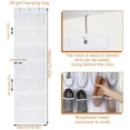 thumbnail image 4 of LUIISIS 28 Large Pockets Over The Door Shoe Organizer, Hanging Shoe Organizer for Closet, Premium Clear Shoe Rack for Door, Shoes Hanger Organizers Storage Holder for Back of Door and 3 Metal Hook, 4 of 7