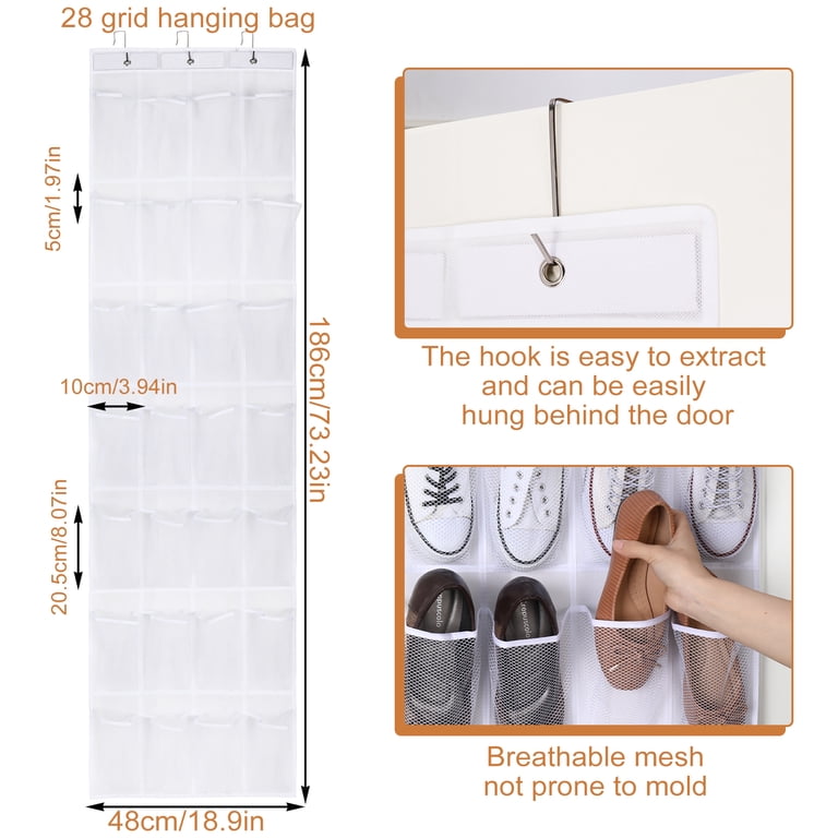 Luiisis 28-Pocket Over-the-Door Shoe Organizer photo 4
