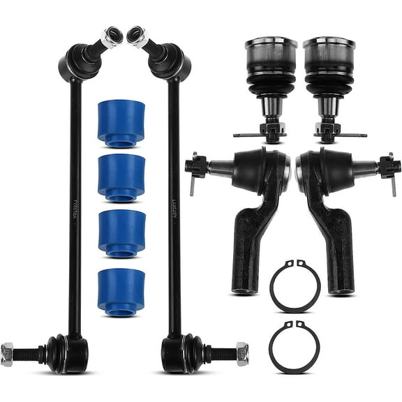A-Premium 8Pcs Front Suspension Kit Outer Tie Rod End Sway Bar Link Stabilizer Link Ball Joint Control Arm Bushing Compatible with Lincoln Continental 1995-2002