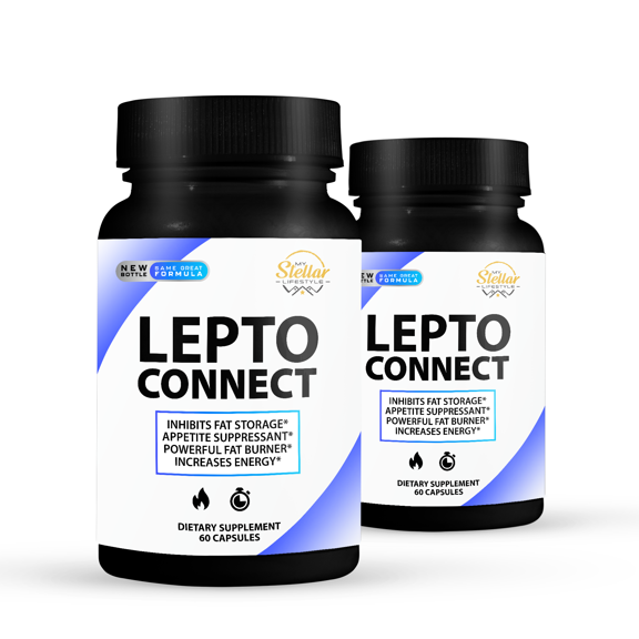 2 Pack Lepto Connect, increases energy and helps improve metabolism-60 Capsules x2