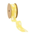 thumbnail image 3 of LaRibbons 1 1/2" Wired Ribbon | Yellow w/ White All Over Bunny | 10 Yard Roll, 3 of 9