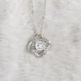 thumbnail image 2 of Her Heart is Safe Girlfriend's Mom Necklace Love Knot Necklace Luxury Box, 2 of 3