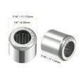 thumbnail image 2 of Uxcell 1/4x7/16x7/16" Needle Roller Bearings Full Complement Drawn Cup Steel Silver Tone 5pcs, 2 of 5