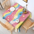 thumbnail image 2 of Pastel Wave Star Pattern Square Tablecloth,Waterproof Square Table Cover,Wipeable Spillproof Washable Table Cover for Home Kitchen Party Decor 42"X42"(107x107cm), 2 of 6