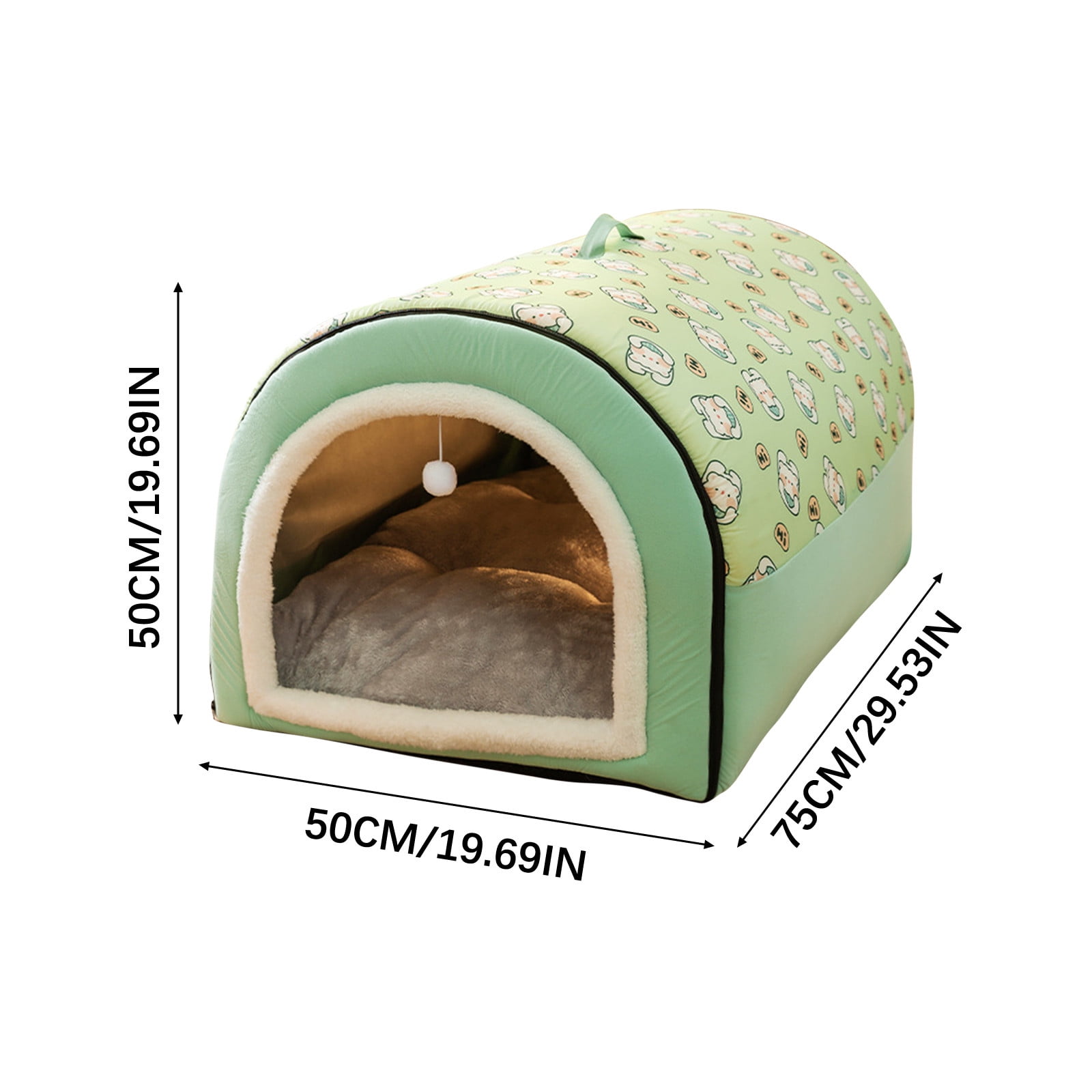 Indoor Dog House for Cats and Small Dogs, Convertible Tent Bed with Removable Washable Cover, Modern Living Room Pet Retreat, Holiday Gift Home Decor Enhancement, AESTIVO