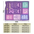 thumbnail image 3 of Wijzvio Happy 20 Years Birthday Throw Blanket Soft Fuzzy Fleece Blanket For Couch Bed Living Room Decoration 40"X30", 3 of 9