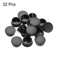 thumbnail image 3 of Uxcell 32Pcs 19mm(3/4') Black Round Hole Plugs Nylon Plastic Flush Type Hole Plug Insert End Cap for Locking Hole Tube, 3 of 6