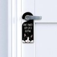 thumbnail image 5 of WIRESTER Plastic Sign Door Knob Hanger Sign Tag Room Decoration for Home, Office - Lazy Tuxedo Cat Sleeping, 5 of 5