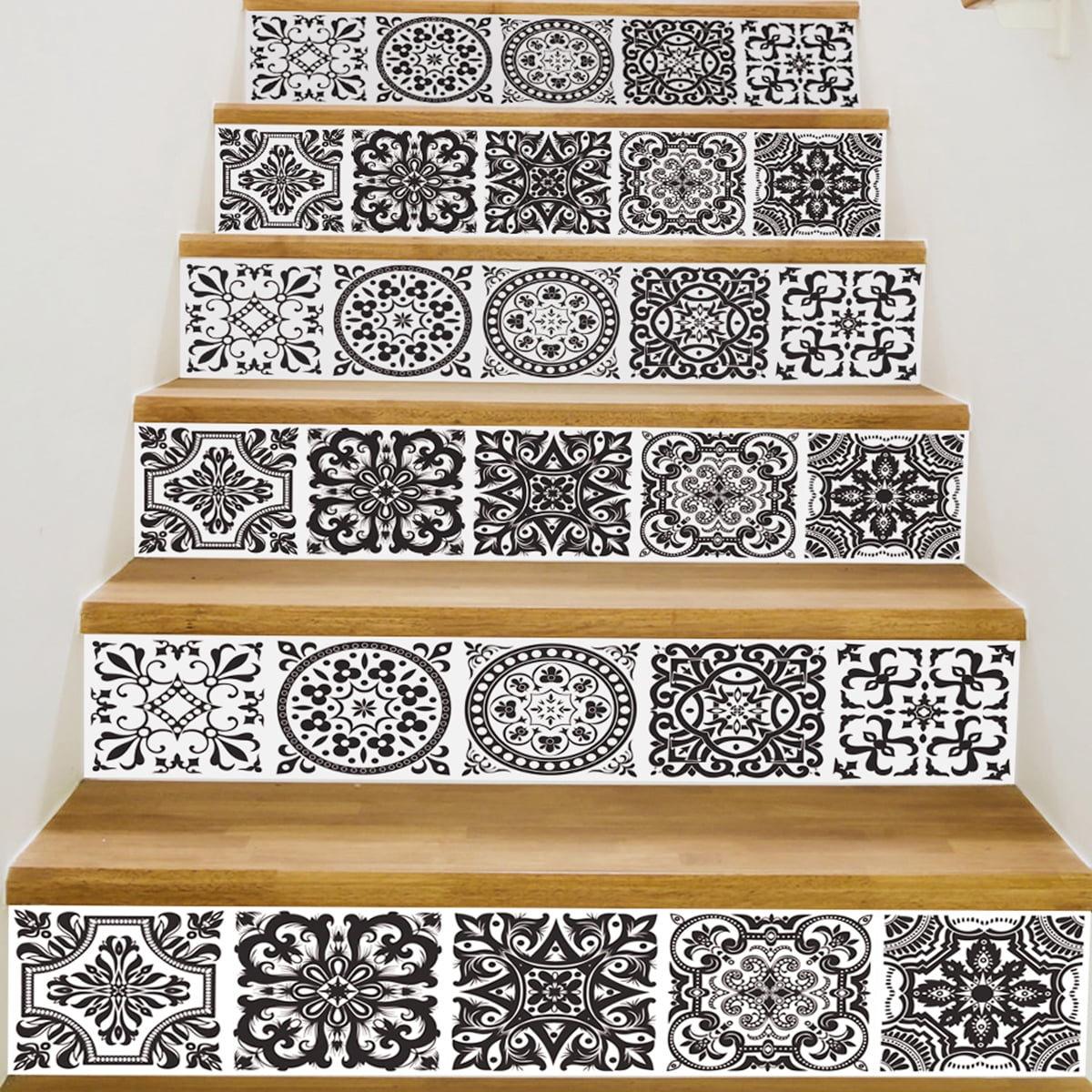 Removable Tile Decals Stickers Vinyl Stair Decals for Tiles Stair Decal Stickers Decorative Tile Stickers 7x 39x6PCS Self-Adhesive Kitchen Tile Stickers Tile Decals for Bathroom Stair Sticker