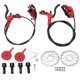 thumbnail image 1 of Juego de frenos hidráulicos Kit de freno de disco de bicicleta de montaña resistente al desgaste sensible de alta densidad para reemplazo Rojo, 1 of 10