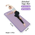 thumbnail image 4 of YR Large Yoga Mat 35"x72" Extra Wide 10mm Thick Foam Home Gym Workout Exercise Mat, Purple, 4 of 9