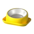 thumbnail image 5 of oshhnii Raised Stainless Steel Pet Bowl 15° Tilted Unbreakable Dog Food Bowl Pet Dishes Yellow, 5 of 9