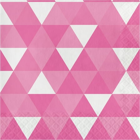 Candy Pink Fractal Napkins, 16 pk