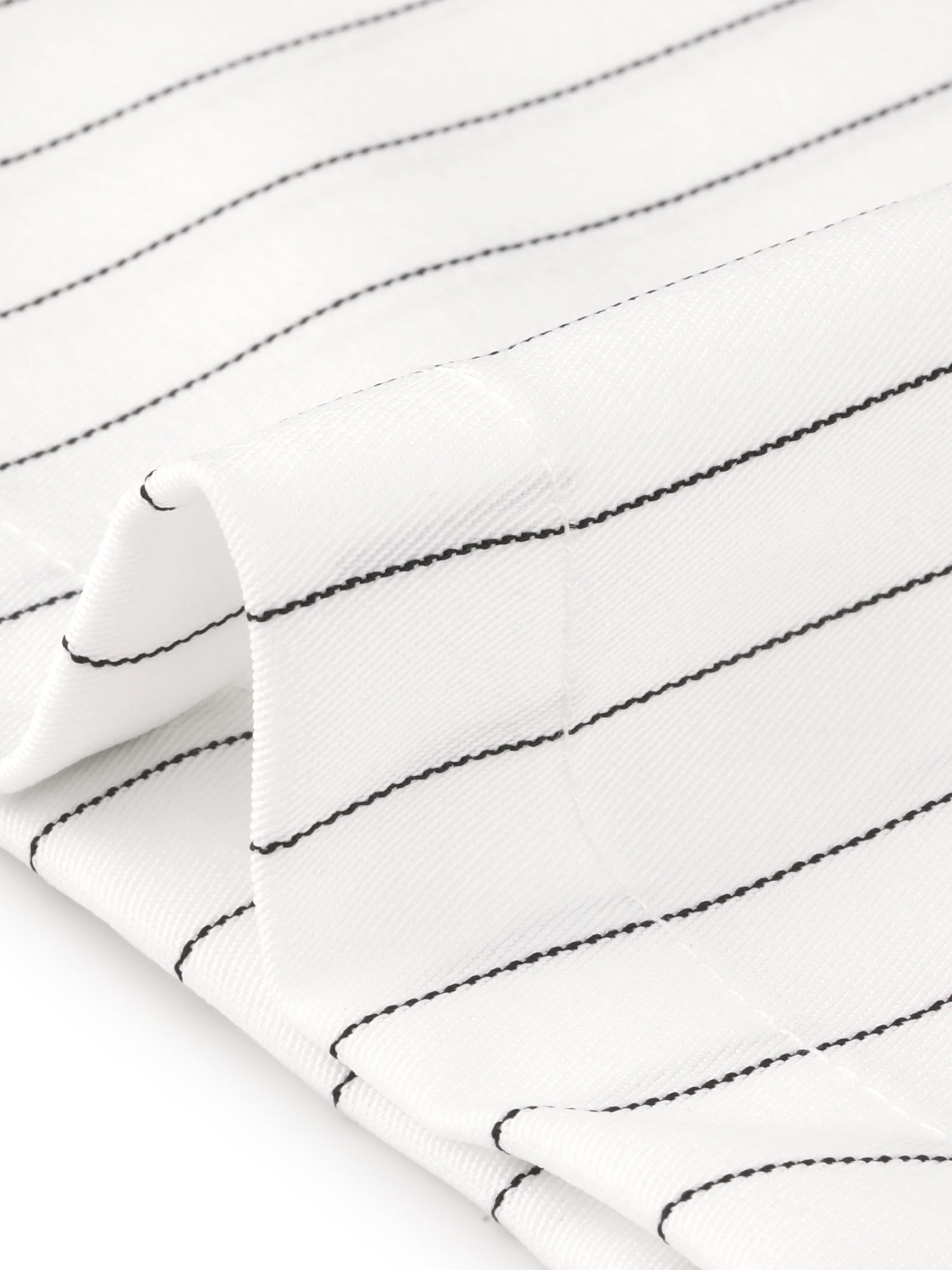 DARING DIVA Women's Striped Wide Leg Casual Work Long Pants Small White