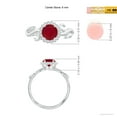 thumbnail image 5 of ANGARA Natural Vintage Inspired 1 ct Ruby Flower and Vine Ring in 14K White Gold for Women (Size-6mm) | July Birthstone, Birthday, Anniversary, Jewelry Gift for Women | Natural Ruby Ring, 5 of 10