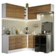 thumbnail image 1 of Cocina Integral Completa Esquinera Madesa Glamy 349cm Blanco/Marrón GCGL349007, 1 of 11