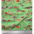 thumbnail image 1 of Soimoi Polyester Crepe Fabric Flamingo Bird Print Fabric by The Yard 52 Inch Wide, 1 of 3