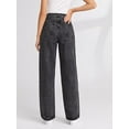 thumbnail image 2 of TralilbeeWomen's High Rise Baggy Jeans Wide Leg Pants, 2 of 6