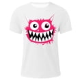 thumbnail image 4 of Blusas y camisas de manga corta con cuello redondo para hombre, blusas casuales de verano a la moda con cuello redondo y estampado para hombre., 4 of 4