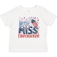 thumbnail image 3 of Inktastic Little Miss Firecracker Patriotic Girls Baby T-Shirt, 3 of 5