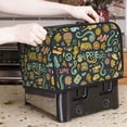 thumbnail image 6 of KLL Colorful Hippie Print 2 Slice Toaster Dust Covers Kitchen Small Appliance Cover with 2 Pockets,Can hold Jam Spreader Knife & Toaster Tongs (11.4 x 7.9 x 7.5), 6 of 6