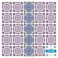 thumbnail image 2 of Mi Alma Floral Purple Tile Stickers - Removable Vinyl 4x4, 24 pcs, 2 of 10