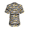 thumbnail image 3 of Uemuo Gold Flamingo Printed Women's Classic V-Neck T-Shirt - Soft, Breathable, Moisture-Wicking, Perfect for Casual, Office, Travel, and Everyday Wear-X-Large, 3 of 5
