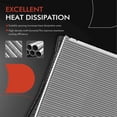 thumbnail image 5 of A-Premium Engine Coolant Radiator with Transmission Oil Cooler Compatible with Buick Electra, LeSabre, Park Avenue & Oldsmobile 98 & Pontiac, V6 3.8L, Automatic Trans, Replace# 52450284, 52450285, 5 of 8