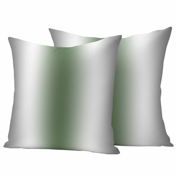Gray Sage Green Outdoor Waterproof Pillow Covers, Modern Gradient Geometric Decorative Square Throw Pillowcase Sofa Cushion Sham for Patio/Couch/Chair, 26"x26" 2 Pack