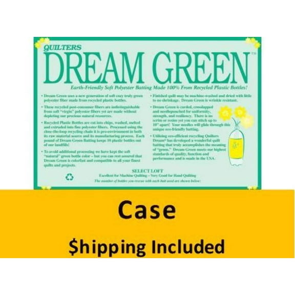 GD Dream Green Batting ( Case(6), Double 96 in x 93 in) shipping included*