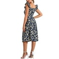 thumbnail image 3 of INSPIRE CHIC Women's Cherry Print Floral Dress Lace-up Square Neck Ruffle Sleeveless Midi Dresses M Blue, 3 of 6