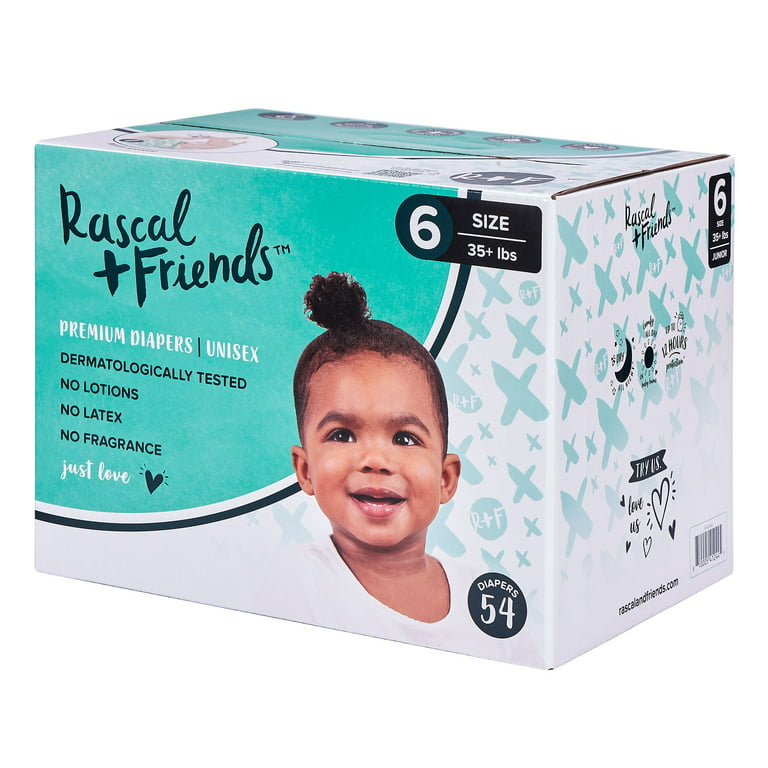 Rascal + Friends Size 3 Cocomelon Nappies 42 Pack + Baby Wipes 
