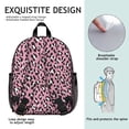 thumbnail image 5 of Leopard Print Backpack Backpack for School,Cute School Bag,Schoolbag with Adjustable Shoulder Straps & Padded Back,13.8"x11.4"x6", 5 of 6