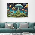 thumbnail image 2 of Mushrooms Decor Tapestry 60x40 Inch Hippie Mushroom Frog Tapestry Trippy plant Wall tapestry for Bedroom College Dorm Tapestries, 2 of 7