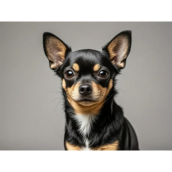 5D Diamond Painting Black Chihuahua Diamond Art DIY Kits Full Round Drill Crystal by Number Mosaic Arts and Crafts for Living Room Bedroom Home Wall Decor 12x16 inch