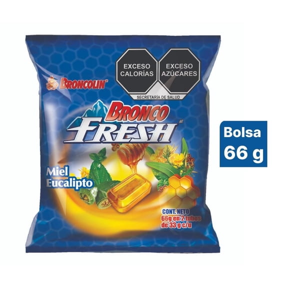 Caramelos Broncolin Bronco Fresh miel y eucalipto 66 g