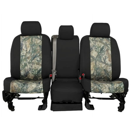 CalTrend Front Buckets TRUETIMBER Seat Covers for 2009-2014 Honda Fit - HD147-71KT MC2 Insert with Black Trim