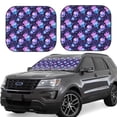 thumbnail image 2 of Daiia Skull starry sky flower leaf 2PCS Car Windshield Sun Shade, Foldable Sun Shield for Car Front Window, Auto Sun Blocker Visor Protector Universal for Truck SUV Pickup-Large, 2 of 7