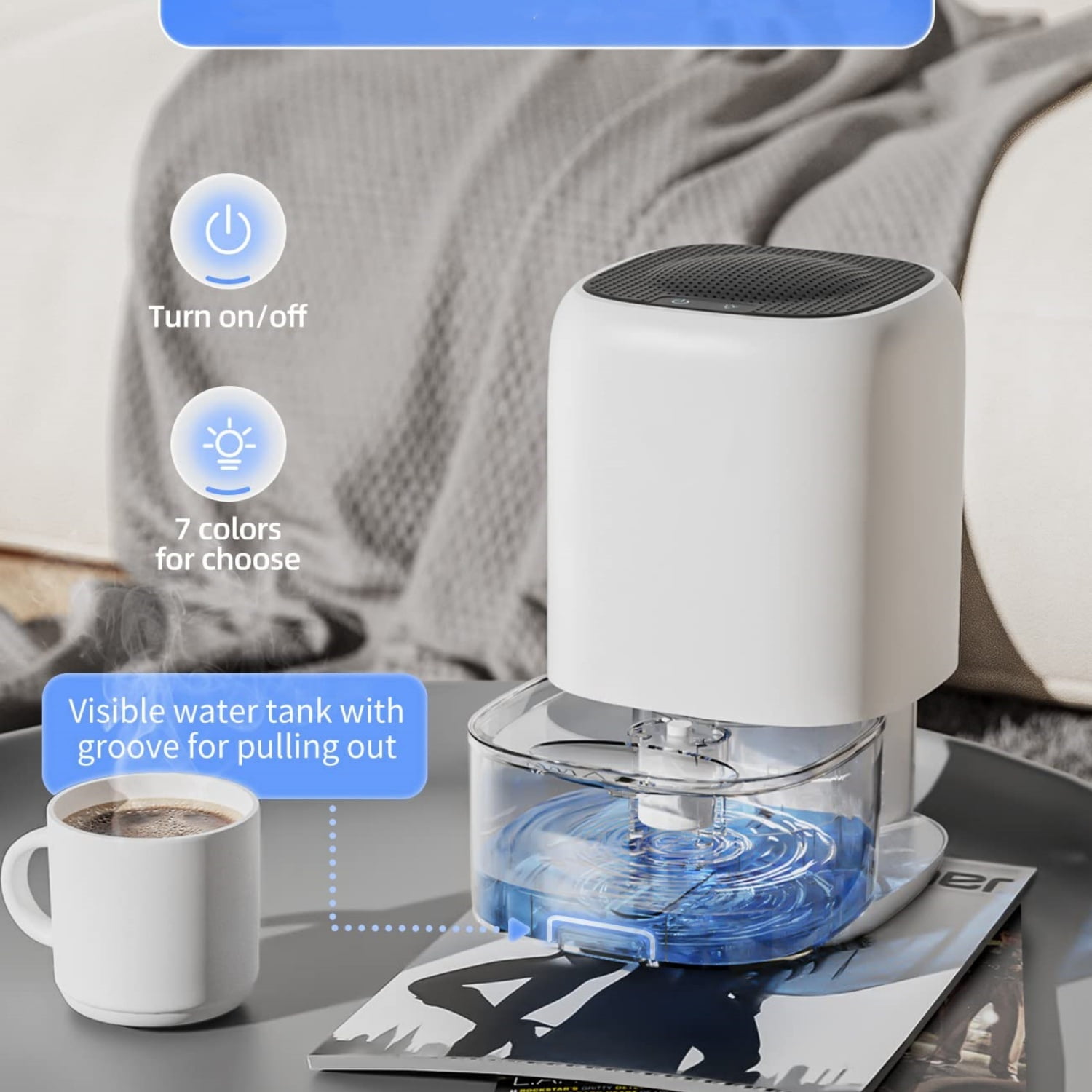 Dehumidifier,35 OZ Small Dehumidifiers for Room for Home, Quiet with Auto Shut Off, Dehumidifiers for Bedroom (280 sq. ft), Bathroom, RV, Closet