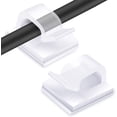 thumbnail image 1 of Paquete de 60 bridas para cables, bridas autoadhesivas para cables de iluminación exterior, 1 of 5
