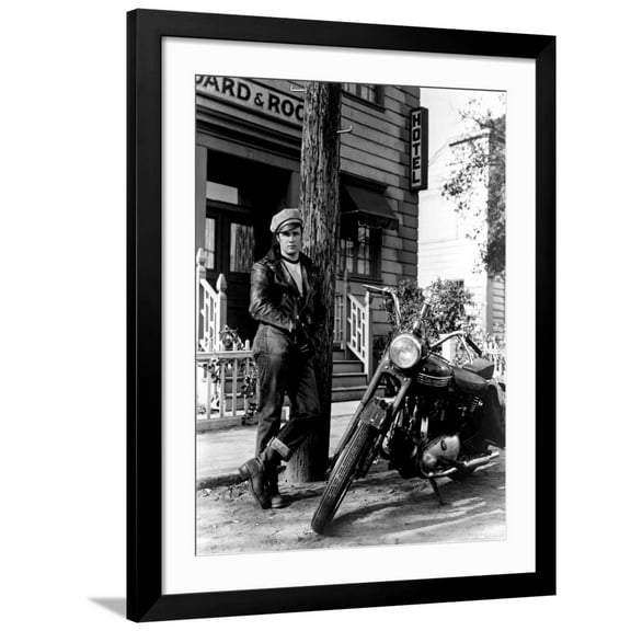 Art.com The Wild One, Marlon Brando, 1954 Photo, Black Frame Wall Art, 32" x 40"