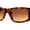 Tortoise - Brown, variant on Mod Narrow Rectangle Plastic Thick Temple Minimal Sunglasses All Black