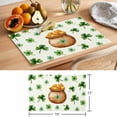 thumbnail image 6 of St. Patrick's Day Placemats Set of 4 Spring Gold Coin Botanical Clovers Leaves Place Mats Indoor Wipeable Table Mats Washable Dining Table Placemats for Kitchen Holiday Party Home Decor 13x19 Inch, 6 of 9