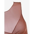 thumbnail image 4 of ZAFUL for Women Prom Dress or Cocktail Dress Evening Part Dress Sheer Mesh Wrap-tie Slinky Bodycon Dress Coffee M, 4 of 5