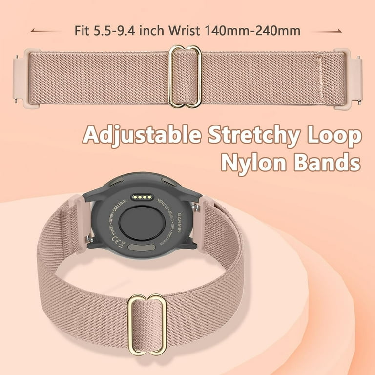 Harikiri 18mm Metalen Horlogeband Compatibel met Garmin Venu 3S/Venu 2S/Vivoactive 4S/Vicomove 3S/Active S/Forerunner 265S/255S/255S Muziek, Fossil Dames Gen 6 42 mm/5E 42 mm/Dames Gen 4 Sport
