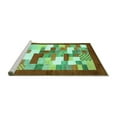 thumbnail image 2 of Ahgly Company Machine Washable Indoor Rectangle Abstract Turquoise Blue Contemporary Area Rugs, 8' x 10', 2 of 4